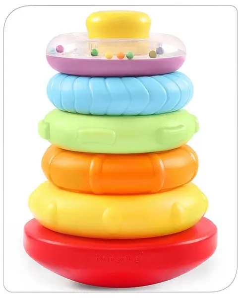 Babyhug Stacking Rings with Beads - 5 Rings