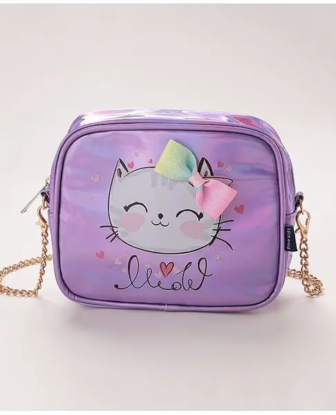 Pine Kids Kitty Sling Bag - Purple