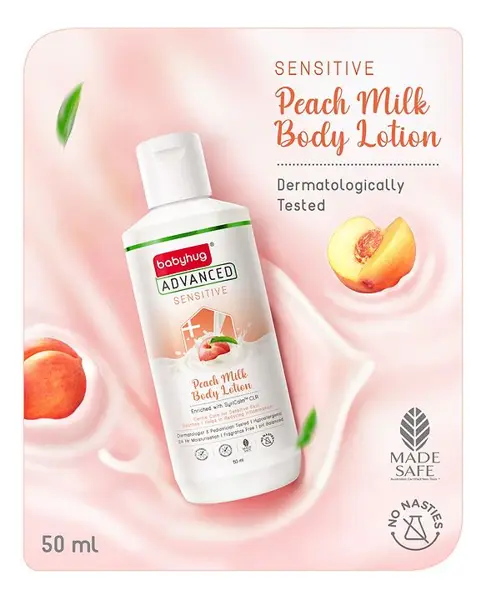 Babyhug Advanced Sensitive Peach Milk Body Lotion - 50 ml