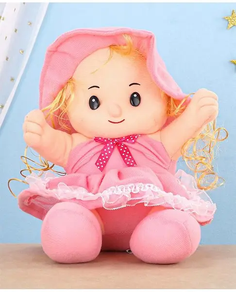 EDU KIDS TOYS Cute Cuddly Light Pink (Color May Vary)- 25 CM