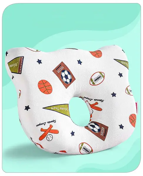 Babyhug Memory Foam Pillow Sports Print - Multicolor