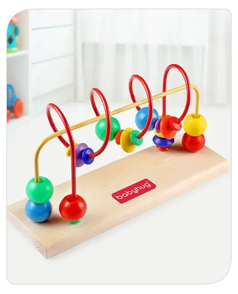Babyhug Wooden Classic Beads Maze - Multicolour
