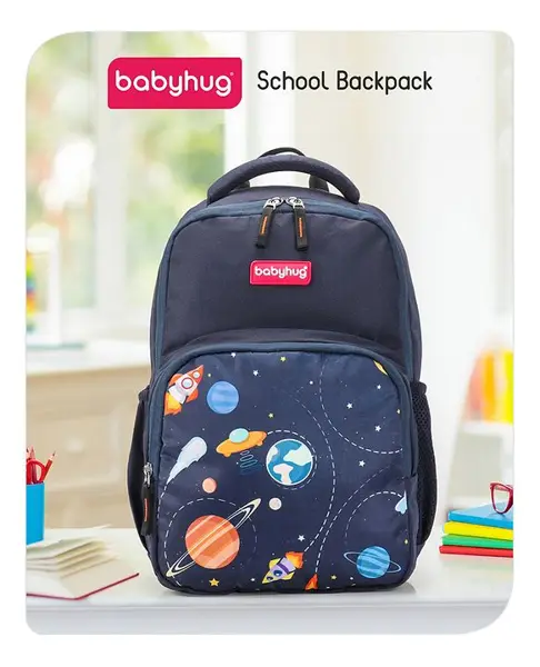 Babyhug School Backpack Space Print - 15 Inches