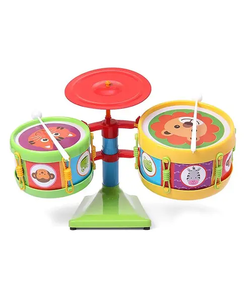 Petals Musical Drum Set Animals Print - ( Color & Print May Vary )