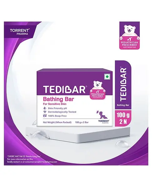 Tedibar Moisturising Baby Bar (2 x 100gm) Single Pack