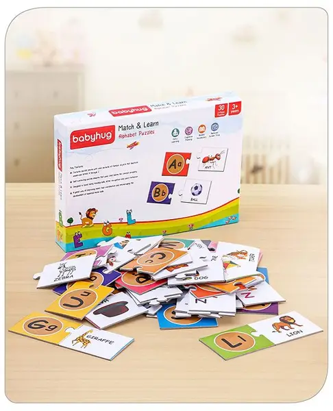 Babyhug Match & Learn Alphabet Puzzles Mutlicolour - 60 Pieces