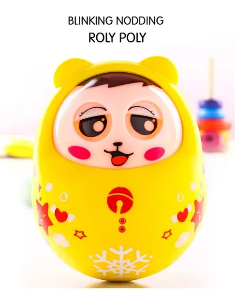 Eye Blinking Push and Shake Yellow Roly Poly