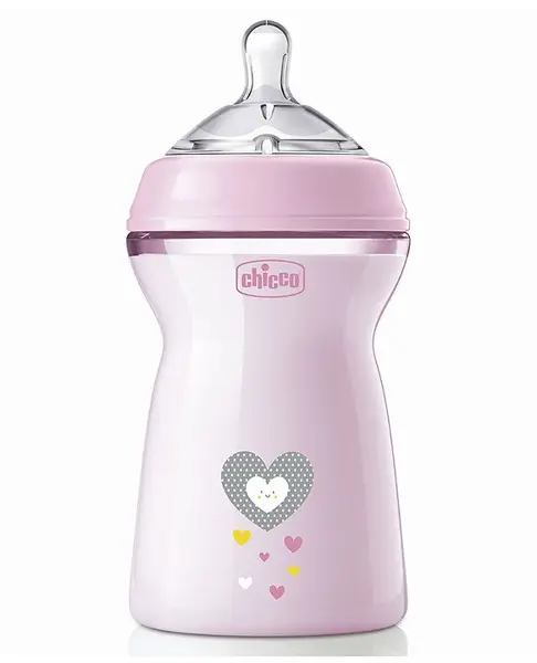 Chicco Natural Feeling Fast Flow Feeding Bottle - 330 ml (Colour May Vary)