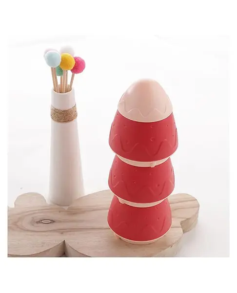 Milk Powder Container And Dispenser Pack of 3 - Red