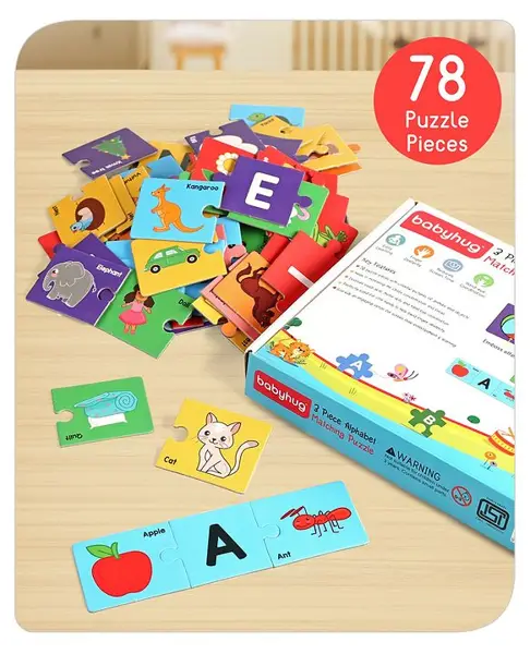 Babyhug 3 Piece Alphabet Matching Puzzle - 78 Pieces