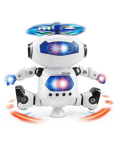 KV Impex Rhythmic Musical Dancing Robot with Flashing Lights - Multicolour