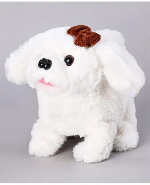 Aarohi Toys Musical Poochie Pet - Off White