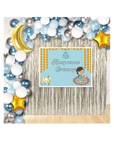 Untumble Annaprasana Theme Foil Kit Blue - Pack of 66