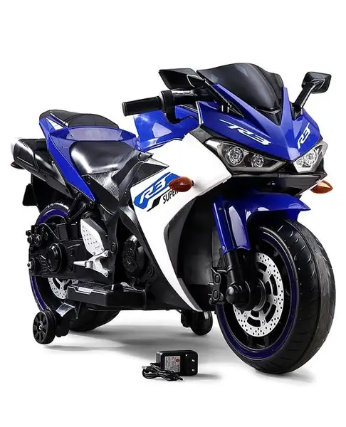 Battery Operated Ride On Bike With Music And Lights - Blue