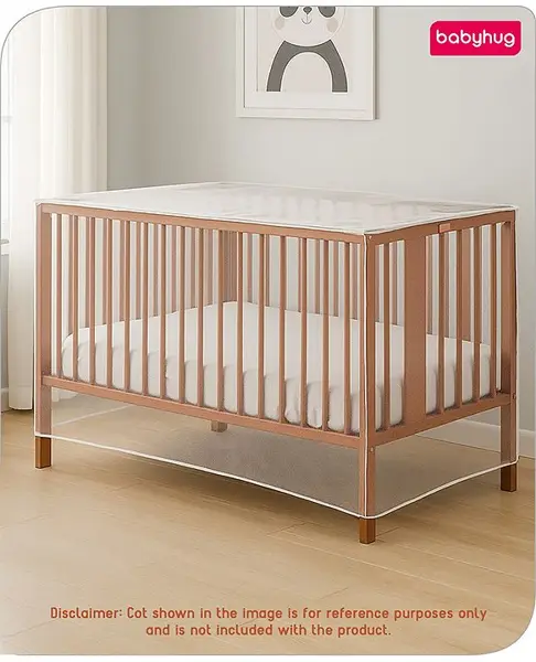 Babyhug Multipurpose Breathable Mosquito Net - White (Cot Not Included )