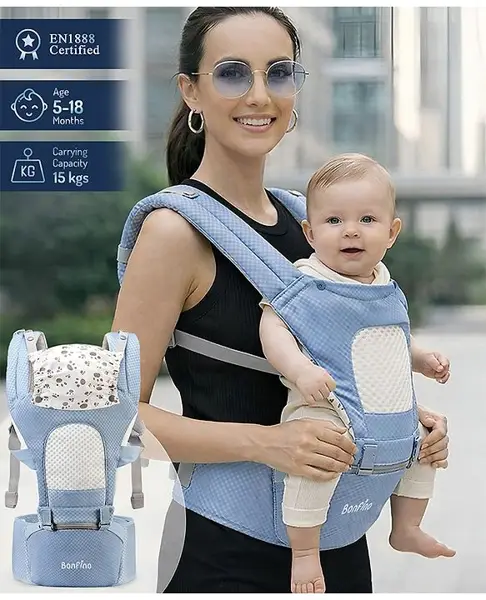 Bonfino Admire 5-in-1 Baby Carrier - Blue