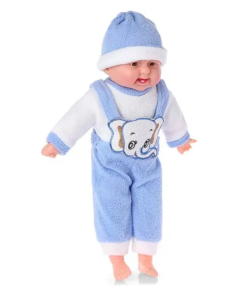 ToyMark Happy Baby Doll Light Blue - Height 34 cm