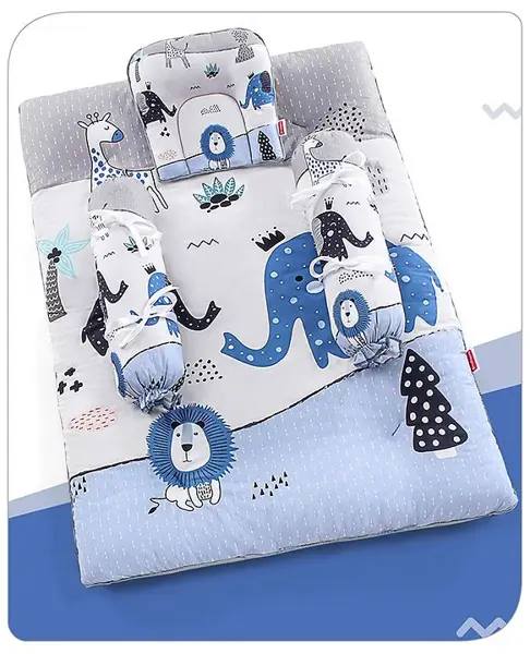 Babyhug Cotton Gadda Set Elephant Print -Multicolor
