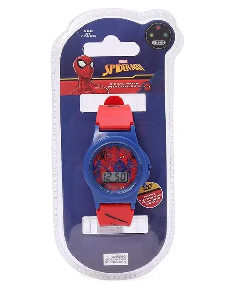 Disney Spiderman Free Size Digital Watch- Multicolor