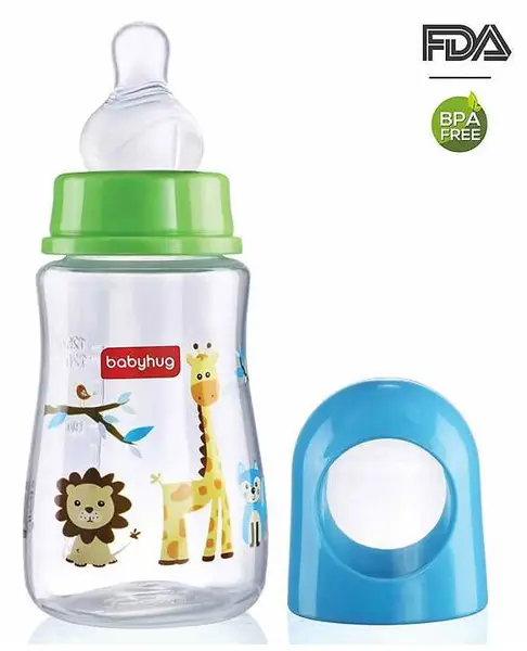 Babyhug Bubble Anti-Colic Sterilizable Feeding Bottle Blue - 125 ml