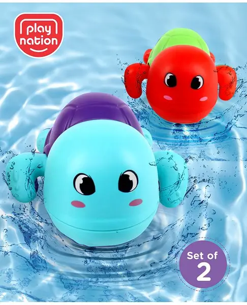 Play Nation Premium Wind Up Swimming Turtle Toy- Pack of 2