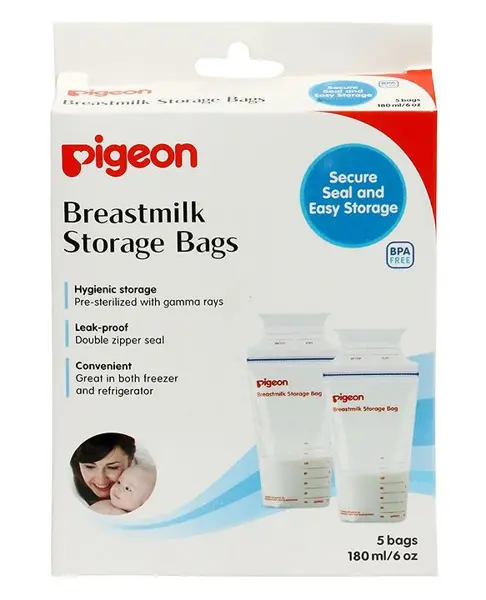Pigeon Breast Milk Storage Bag Pack Of 5 - 180 ml