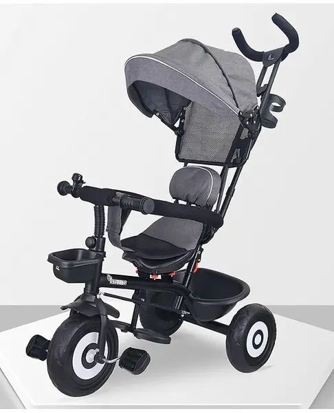 R for Rabbit Tiny Toes T40 Ace Tricycles for Kids with Premium EVA Wheels  360  Rotatable Seat  Storage Basket & Canopy