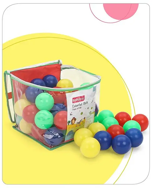 Babyhug Plastic Balls Pack of 50 - Multicolour