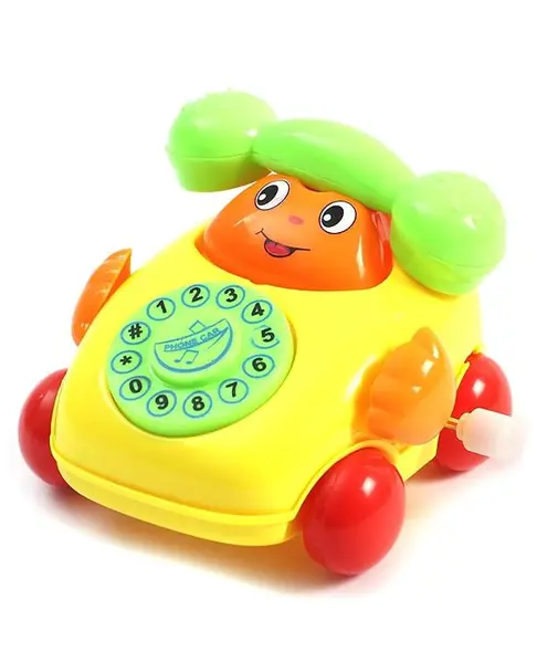 KV Impex Key Operated Wind up Telephone Toy (Color May Vary)
