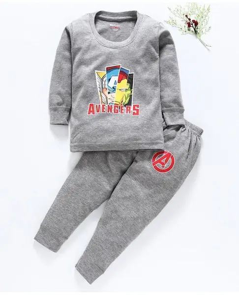 Bodycare Cotton Full Sleeves Anti Bacterial Inner Wear Thermal Set - Grey