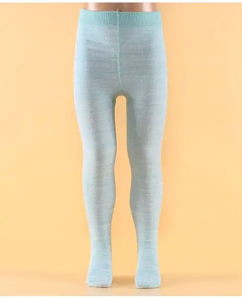 Mustang Cotton Full Length Footie Tights With Solid Colour - Green
