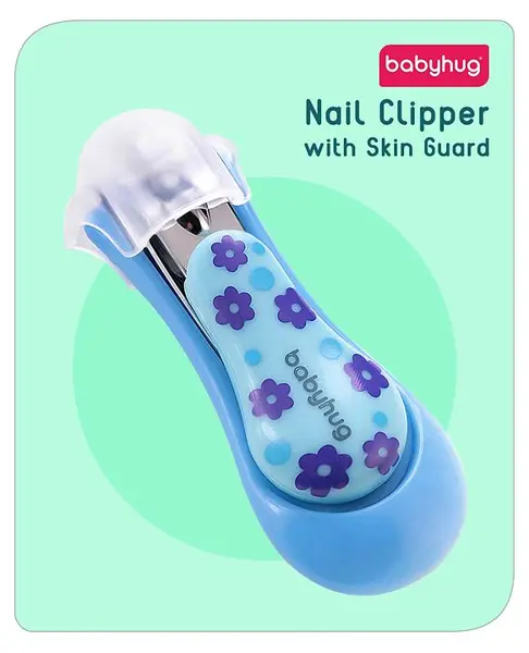 Babyhug Nail Clipper with Skin Guard -Blue