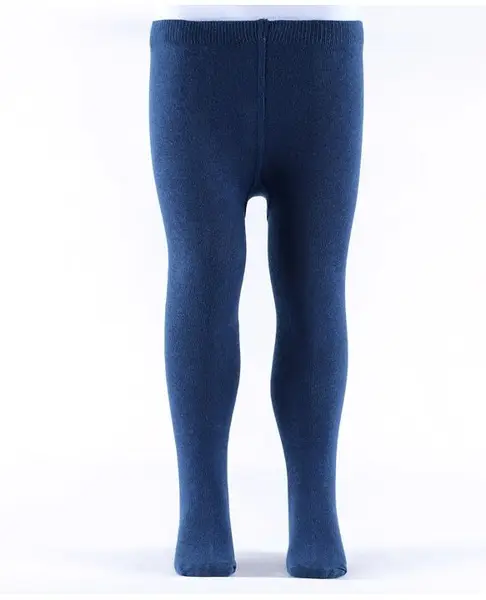 Doodle Poodle 100% Cotton Knit Solid Tights - Navy Blue