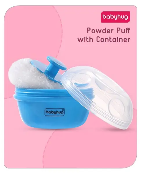 Babyhug Powder Puff with Container - Blue