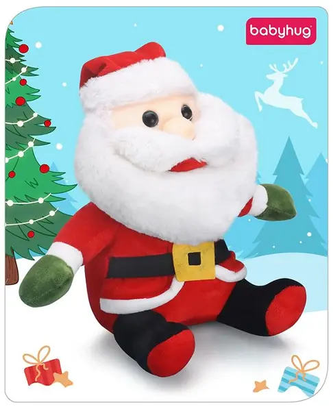 Babyhug Santa Claus Soft Doll Red - Height 20 cm
