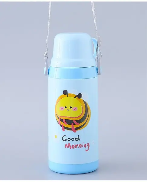 Flask with Strap Blue - 400 ml (Print May Vary)