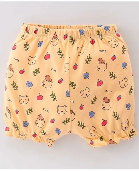 Tango Interlock Cotton Knit Bloomer Polar Bear Print - Yellow
