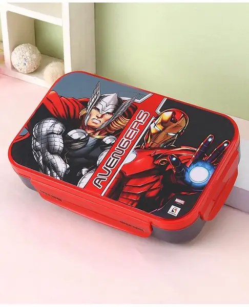 Avengers Insulated Lunch Box with Double Compartment - Red