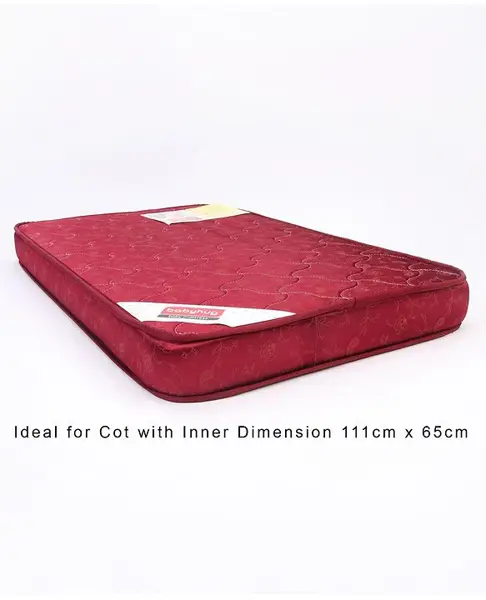 Babyhug High Density Soft Foam Baby Mattress Maroon