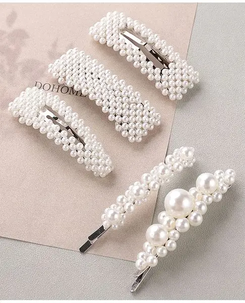 Pine Kids Hair Pins And Clips Pack of 5 - White