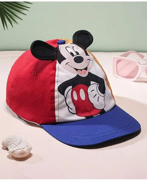 Babyhug Disney  Summer Cap With Mickey Mouse Graphics - Blue