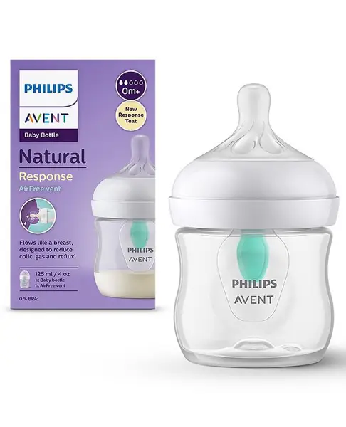 Philips Avent Natural Response 125ml Baby Feeding Bottle with Air Free Vent