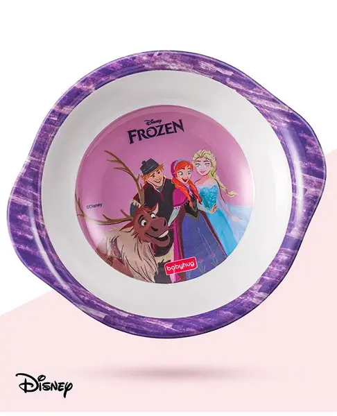 Babyhug Disney Feeding Bowl With Handle Frozen Theme  Multicolor - 380 ml