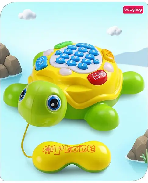 Babyhug Musical Turtle Telephone Learning Toy