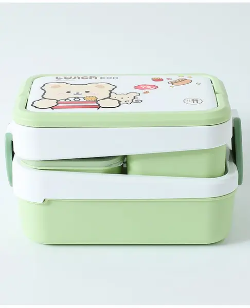 Leak Proof And Freezer Safe Bear Print Lunch Box