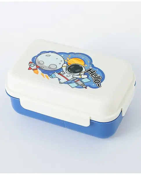 Freezer & Leak Proof Lunch Box with Space Theme Print - Blue