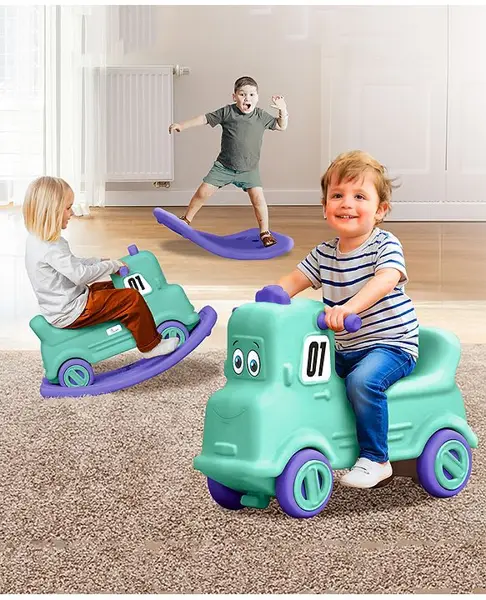R for Rabbit Rock N Ride 3 in 1 Baby Push Ride-On Car with Rocker & Balance Board Mode