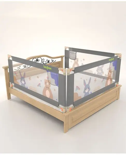 BAYBEE Baby Bed Rail Guard for Baby Toddlers Safety Portable Kids Bed Rail Safeguard Fence with Adjustable Height