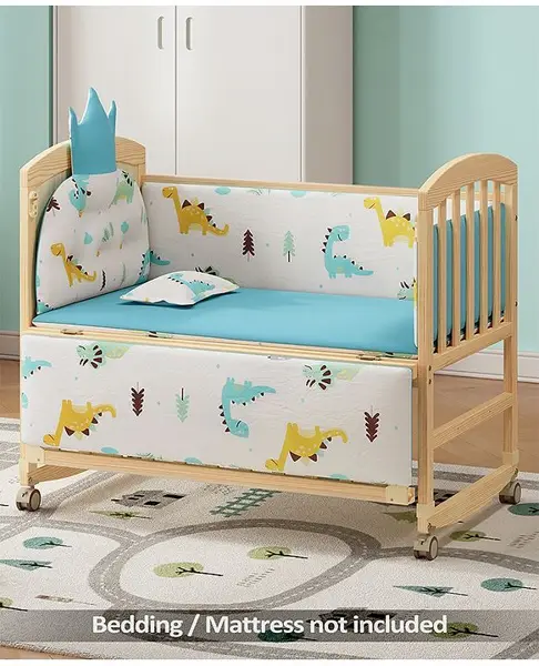 Babyhug 4 in 1 Convertible Baby Cot with Rocking Function