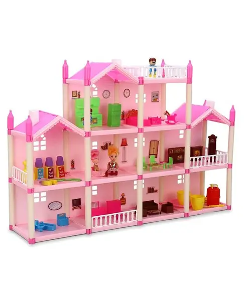 Mamma Mia Lovely Doll House 201 Pieces - Pink